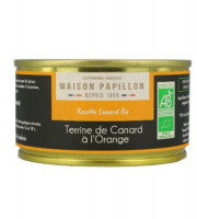 Maison PAPILLON - Artisan depuis 1955 - Terrine BIO de Canard à l'Orange 130g