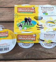Ferme du Moulinet - 4 Yaourts étuvés au lait frais entier de la ferme*125g - Arôme naturel Vanille