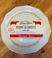 Ferme Sereine en Périgord - Beurre BAECHLER de Baratte – pasteurisé DEMI-SEL à 82% de MG - 250g - Extra fin