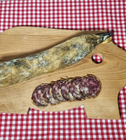 Charcuterie Mannei - Saucisson sec Fermier de Porc Noir (entier) - Sans Nitrites -