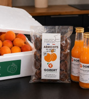 Gobert, l'abricot de 4 générations - [Précommande] 6 kg d'abricots, abricots mi séchés 200g, 4 nectars d'abricot 25clricot 1 litre