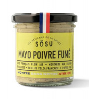 SÒSU, les Artisans de la Sauce - Mayonnaise poivre fumé lot de 9 x140g