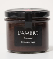 L'AMBR'1 Caramels et Gourmandises - Crème de Caramel Chocolat Noir - Pot de 130g