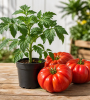 Nature et Saveurs - Ferme Aquaponique et Permacole Astérienne - Plants tomates grosses – Cœur de Bœuf/Côtelé – F1 myco