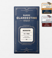 Barre Clandestine - Tablette de chocolat noir grand cru - Morropón 72%, Pérou - bean to bar