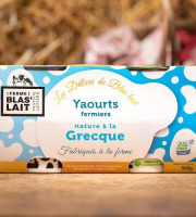 La Ferme de Blas'Lait - Yaourts Fermiers à la grecque Nature  x4
