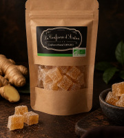 La confiserie d’antan 100% bio - Cubes de gingembres confits - sachet kraft 150 gr