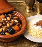 Le Paradis d'Escargot - Tajine d'agneau pruneaux abricots amandes pour une personne