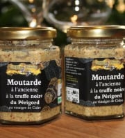 Ferme de Pleinefage - Moutarde à l'ancienne à la Truffe noire du Périgord au vinaigre de Cidre  - Bocal 180gr