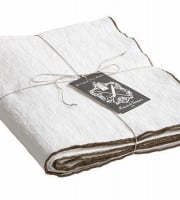 Maison de Vacances - Nappe Bourdon - Toile Mimi kaki - 170x350