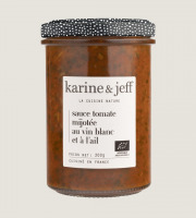 Karine & Jeff - Sauce tomate mijotée au vin blanc et à l'ail 6x200g