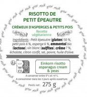 Les Bocaux du Bistrot - Petit épeautre « façon risotto », crémeux d’asperges & petits pois