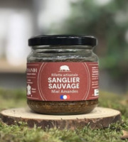 Venandi Sauvage par Nature - Rillette de sanglier sauvage 100% français au miel et aux amandes - 12x150g