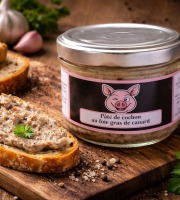 Domaine La Prune - Pâté à l'ail  sur lit de foie gras - 190 g