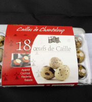 Cailles de Chanteloup - 2 barquettes de 18 oeufs de cailles + 1 verrine 90gr