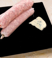 Christian Boudes - Saucisson à cuire aux Bleu du Vercors 500 gr, lot de 2 pièces