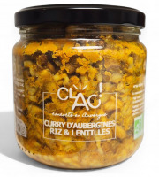 CLAC Conserverie - Curry d'aubergines riz et lentilles bio - 350g