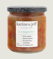 Karine & Jeff - Pois cassés / fusion épicée de poivrons, curcuma et raisins secs