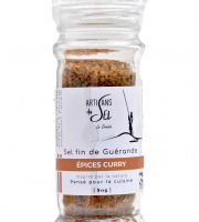 Artisans du Sel - Sel fin de Guérande au Curry – Moulin Rechargeable 80g – Artisans du Sel