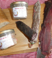 Ferme Guillaumont - Charcuterie de cerf : terrine de cerf, rillettes, saucisson fumé et sec, jambon fumé