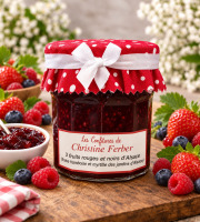 Maison Schmid - Confitures Extra de Christine Ferber-3 fruits rouges et noirs d'Alsace. Fraise framboise et myrtille