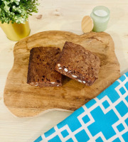 Le Pain d'Hervé - 2 Brownies Géants Chocolat Amandes