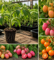 Nature et Saveurs - Ferme Aquaponique et Permacole Astérienne - Plants de tomates petit calibre en grappe – mélange mycorhizé F1