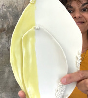 Atelier Eva Dejeanty - Ensemble de plateaux en porcelaine