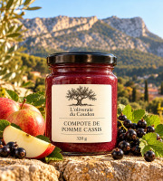 L'OLIVERAIE DU COUDON - Compote de Pomme Cassis – 320 g