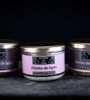 Les Viandes du Forez - Assortiment de 3 Terrines de Lapin : Rillette, Nature, Foie