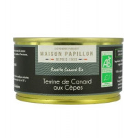 Maison PAPILLON - Artisan depuis 1955 - Terrine BIO de Canard aux Cèpes 130g