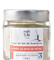 Artisans du Sel - Fleur de Sel de Guérande fumée au bois de hêtre – Verrine 85g | Artisans du Sel