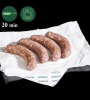 Nemrod - Saucisses de Sanglier nature (Par 4) (130g/pièce - 520g/colis)