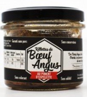 Des Hommes et des Boeufs - Rillettes de boeuf Angus au piment d'Espelette - 90 g