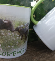 La Ferme de Souegnes - Mug bébé buffle et sa maman personnalisé