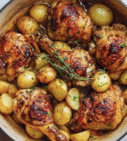 Des Poules et des Vignes à Bourgueil - 4 cuisses de  Géline de Touraine cuites