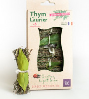 Les Herbes du Roussillon - Mini Bouquets Thym Laurier Sec Par 6