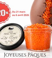Caviar Perle Noire - Oeufs de truite natures - 90 gr