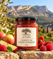 L'OLIVERAIE DU COUDON - Compote de Pomme Framboise – 320 g