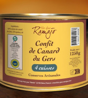 Maison Ramajo - Confit de canard IGP Gers 4 cuisses 1250g