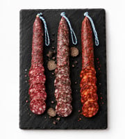 Maison Doriath - Trio de saucisses sèches : nature, à la truffe & chorizo
