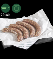Nemrod - Saucisses de Sanglier à l'Ail des Ours (Par 4) (130g/pièce - 520g/colis)