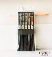 Esprit Zen - Baguettes Bambou déco Japon - 5 Paires