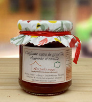 Les Perles Rouges - Confiture Extra De Groseille Rhubarbe À La Vanille Bourbon