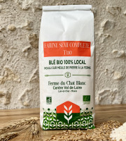Ferme du Chat Blanc - Farine Semi-complète de Blé T110 - Bio - 1kg