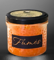 Caviar Perle Noire - Œufs de truite Arc-en-Ciel fumés - 180g