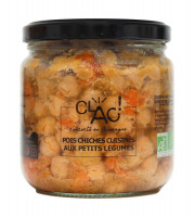 CLAC Conserverie - Pois chiches cuisinés aux petits légumes bio - 400g
