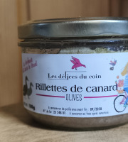 Les Délices du Coin - Rillettes de canard olives 180g
