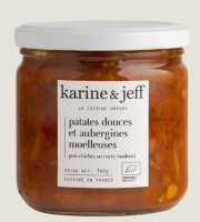 Karine & Jeff - Patates douces et aubergines moelleuses - pois chiches au curry Tandoori 340g