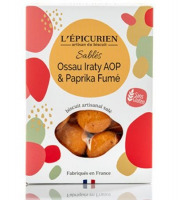 L'Epicurien - Biscuit Apéritif - Sablés Ossau Iraty AOP & Paprika Fumé - 120g